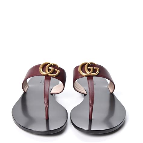 gucci burgundy sandal|authentic Gucci sandals women.